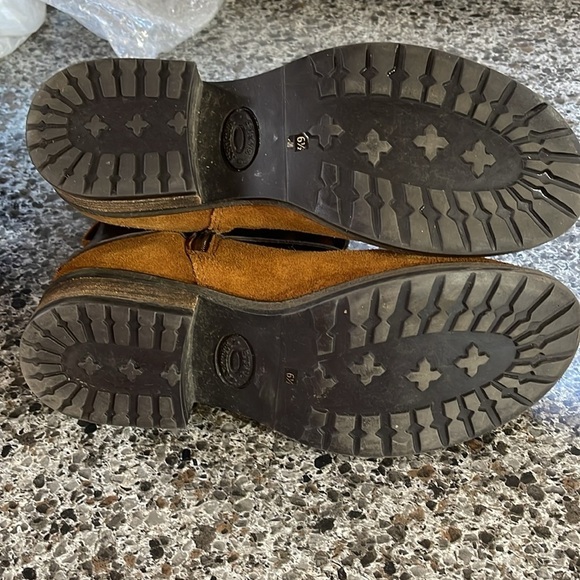 Steve Madden Dormaa Suede Moto Bootie Buckles Size 6.5M side zip double buckle - Picture 14 of 15